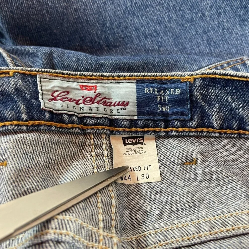 Levis 540 Relaxed Jeans Mens 44 x 30 Blue Y2K‎ 90s Vintage Baggy USA